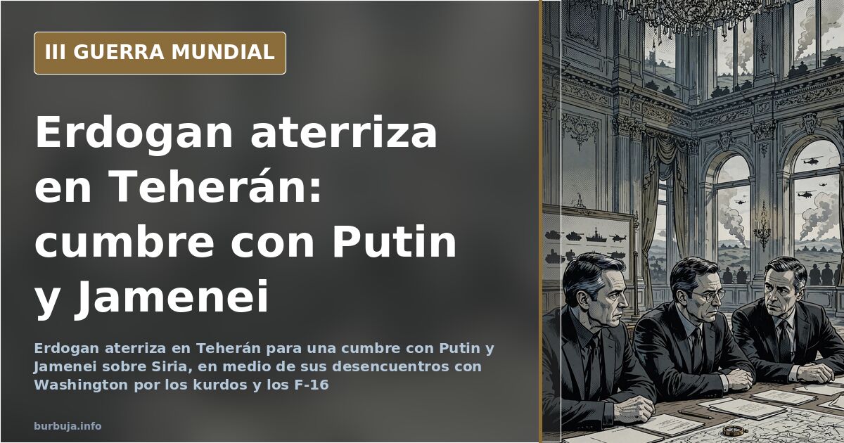 Avión presidencial turco en la pista del aeropuerto de Teherán con banderas de Turquía e Irán y autoridades esperando