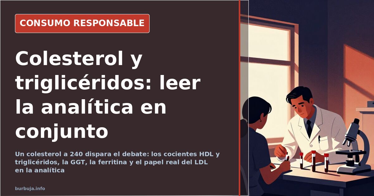 Colesterol y triglicéridos altos: cómo interpretar la analítica