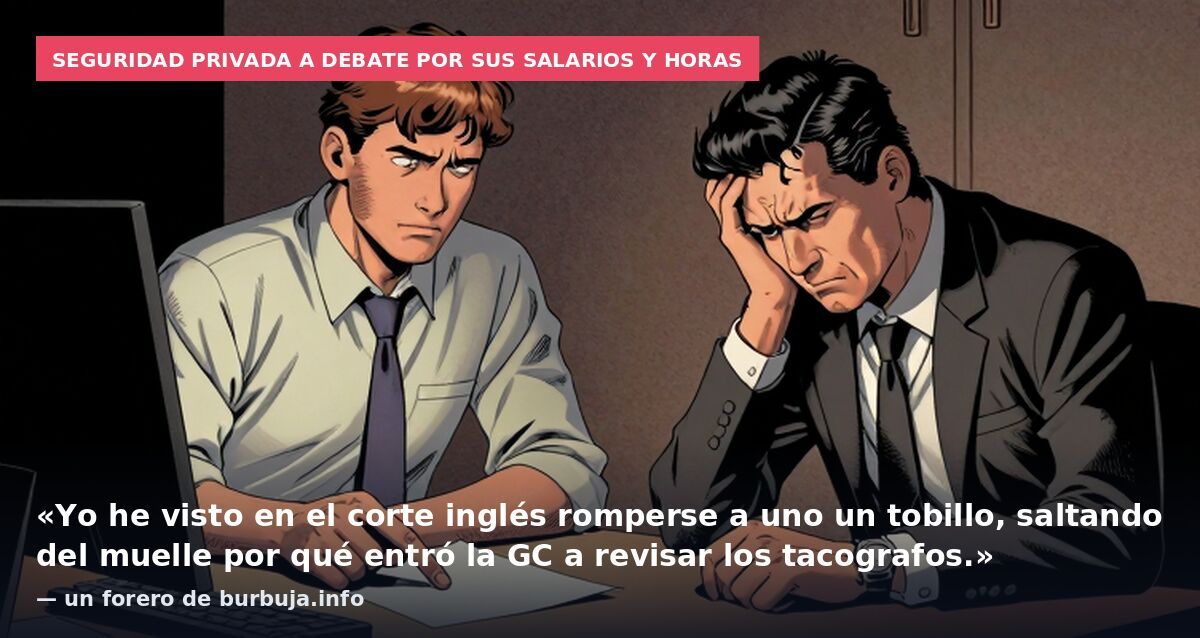 Seguridad privada a debate por sus salarios y horas: «Yo he visto en el corte inglés romperse a uno un tobillo, saltando del muelle por qué entró la GC a revisar los tacografos.» — un forero de burbuja.info