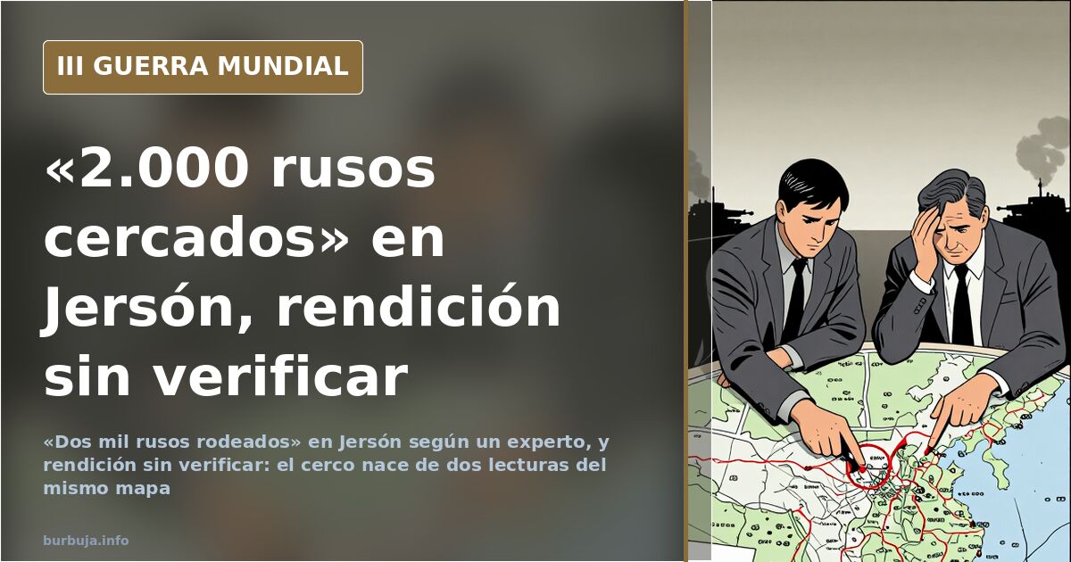 Mapa de la región de Jersón con la localidad de Vysokopillya y símbolos militares en el frente