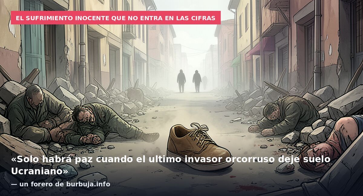 El sufrimiento inocente que no entra en las cifras: «Solo habrá paz cuando el ultimo invasor orcorruso deje suelo Ucraniano» — un forero de burbuja.info
