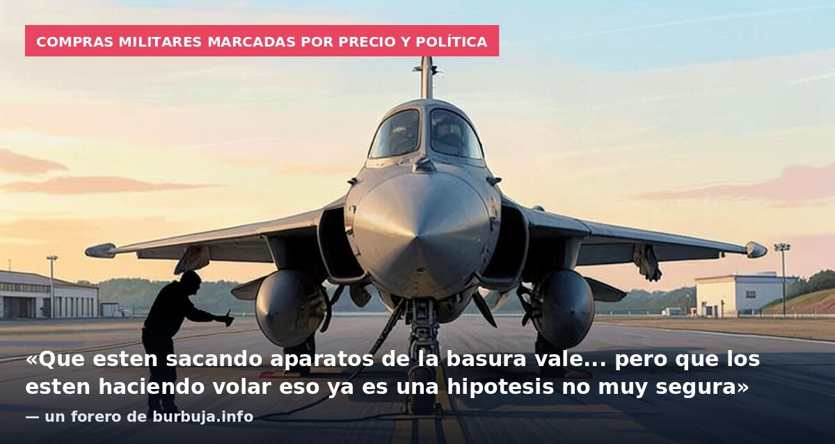 Compras militares marcadas por precio y política: «Que esten sacando aparatos de la basura vale... pero que los esten haciendo volar eso ya es una hipotesis no muy segura» — un forero de burbuja.info