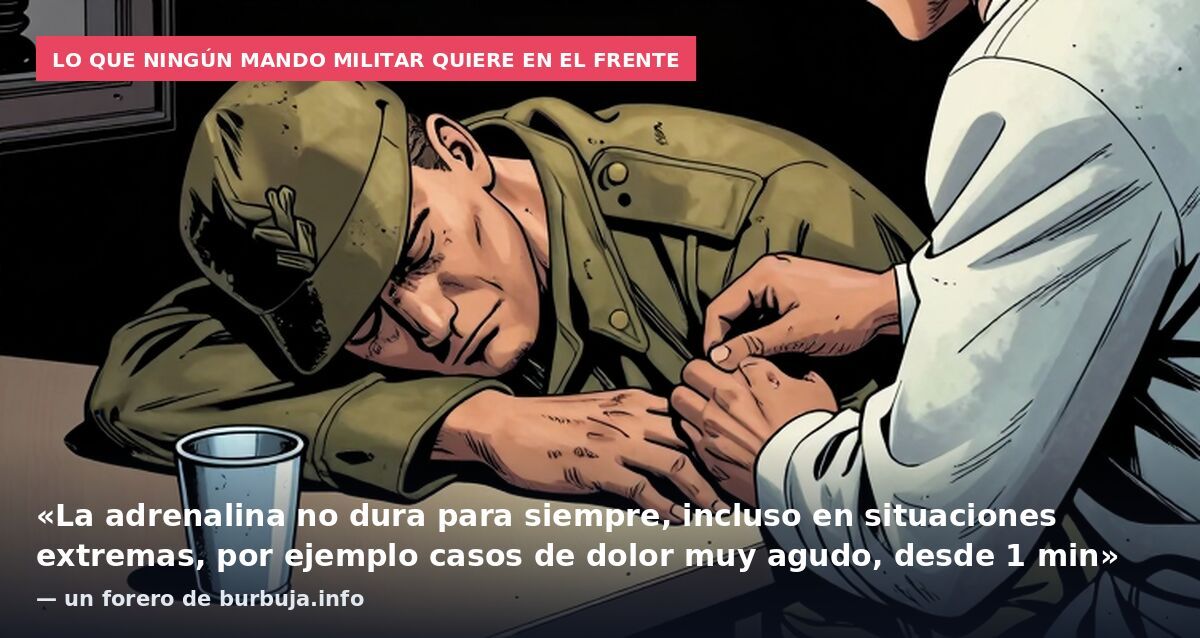 Lo que ningún mando militar quiere en el frente: «La adrenalina no dura para siempre, incluso en situaciones extremas, por ejemplo casos de dolor muy agudo, desde 1 min» — un forero de burbuja.info