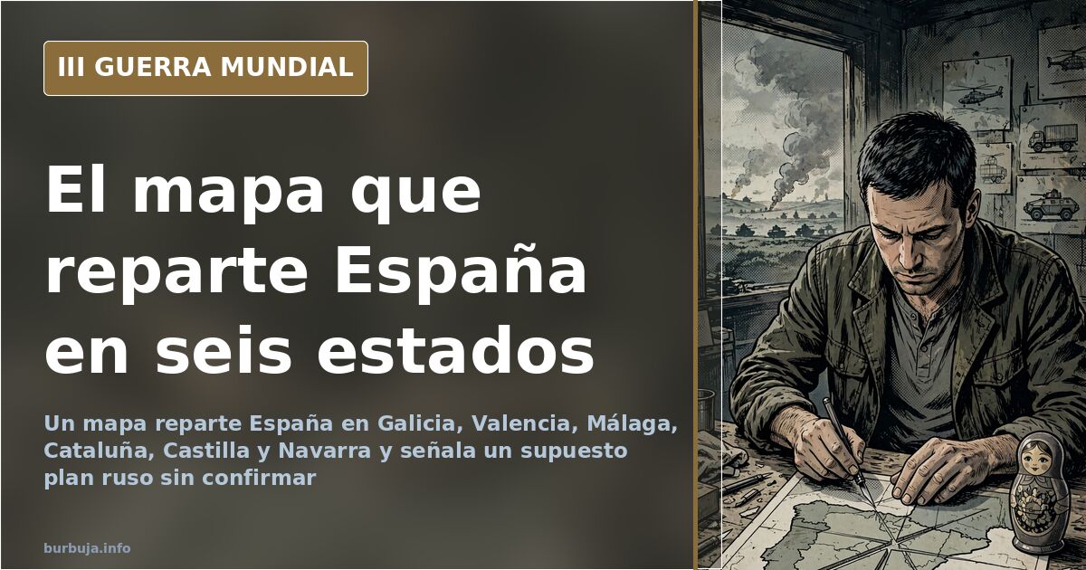 Mapa de Europa fragmentado en micronaciones con España dividida en seis estados