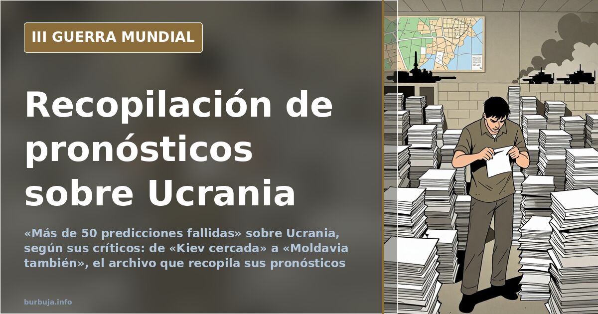 «Más de 50 predicciones fallidas» sobre Ucrania, según críticos