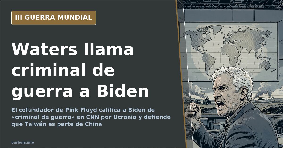Roger Waters en concierto con pantallas gigantes de fondo y su crítica a la OTAN y a Biden