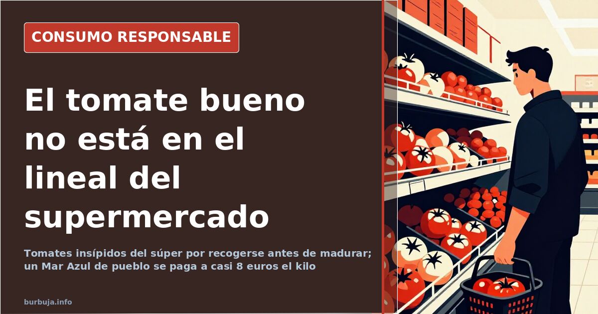Tomate de pueblo: casi 8 euros el kilo; el insípido del súper, 2