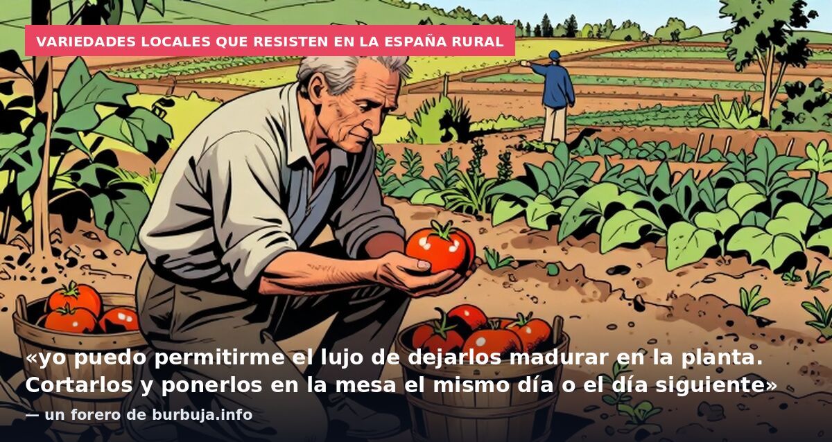 Variedades locales que resisten en la España rural: «yo puedo permitirme el lujo de dejarlos madurar en la planta. Cortarlos y ponerlos en la mesa el mismo día o el día siguiente» — un forero de burbuja.info