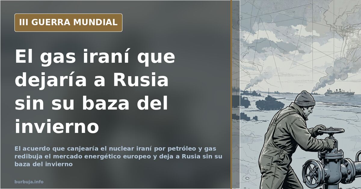 Mapa de gasoductos entre el Caspio y Europa con Irán y Rusia y referencias a la negociación nuclear