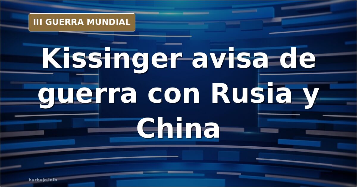 Ilustración documental de Henry Kissinger frente a un mapa con siluetas de equipamiento militar y humo en el horizonte