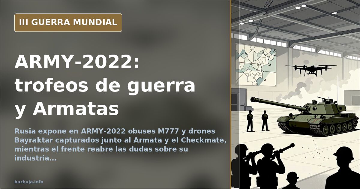 Rusia expone obuses M777 y drones Bayraktar capturados en ARMY-2022
