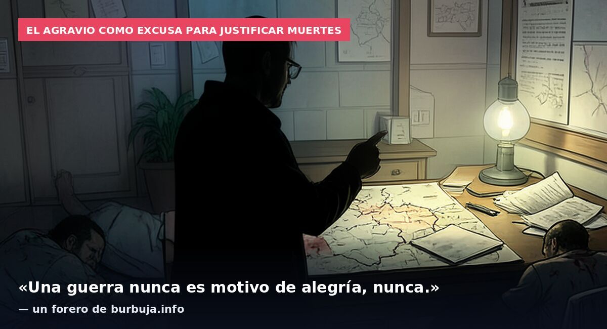 El agravio como excusa para justificar muertes: «Una guerra nunca es motivo de alegría, nunca.» — un forero de burbuja.info