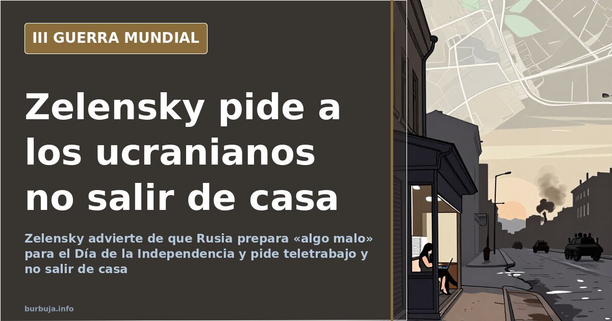 Sala pequeña y blanca, sin el despacho ni la silla verde habituales, en la comparecencia de Zelensky sobre el riesgo de ataqu