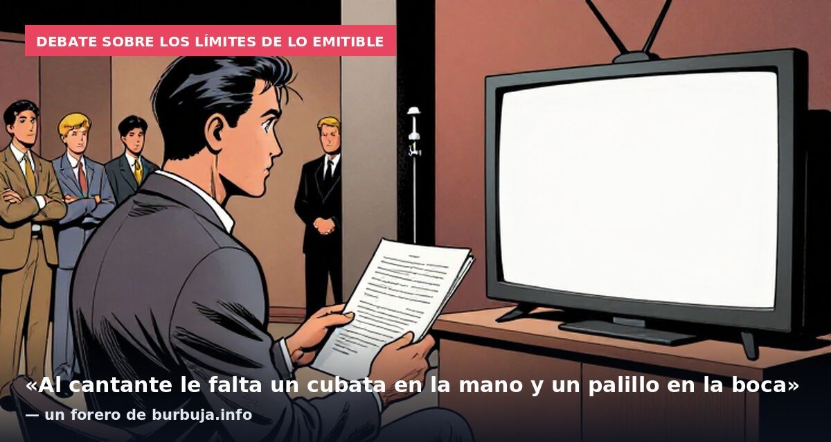 Debate sobre los límites de lo emitible: «Al cantante le falta un cubata en la mano y un palillo en la boca» — un forero de burbuja.info