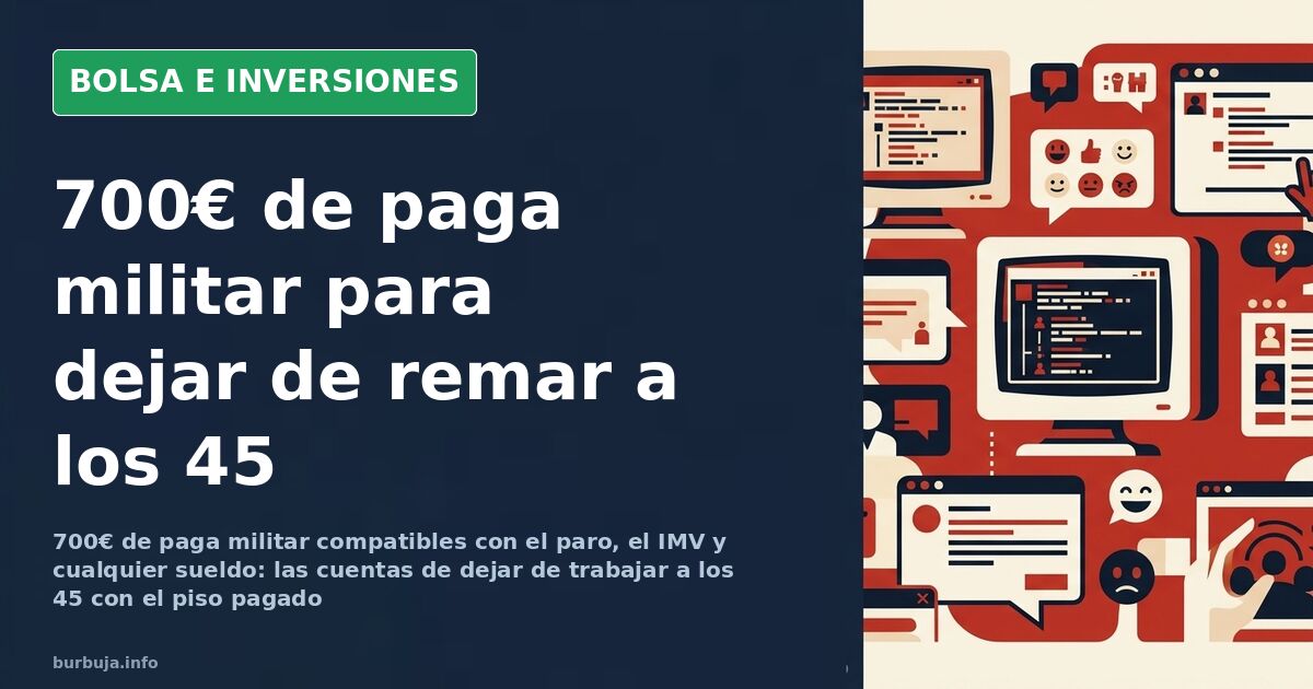 Representación gráfica de la paga de reservista de 700 euros y su compatibilidad con el paro y el Ingreso Mínimo Vital