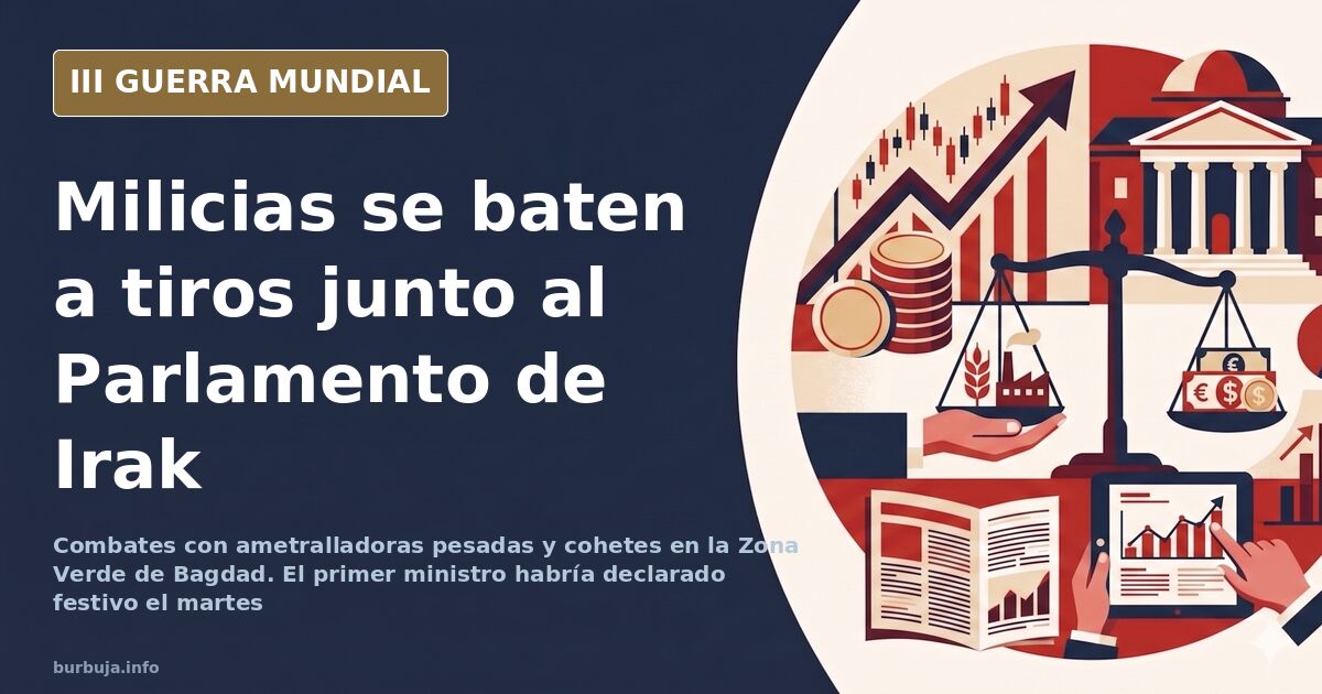 Reportes de enfrentamientos con ametralladoras pesadas entre facciones de milicias en Bagdad