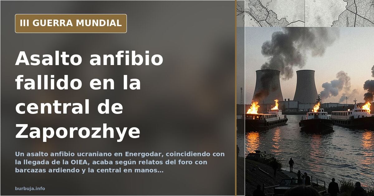Asalto anfibio ucraniano en Energodar: la central nuclear como objetivo