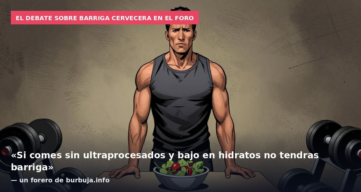 El debate sobre barriga cervecera en el foro: «Si comes sin ultraprocesados y bajo en hidratos no tendras barriga» — un forero de burbuja.info