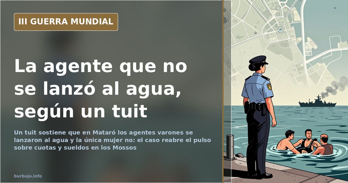 Un tuit sostiene que una agente no se tiró al agua en Mataró