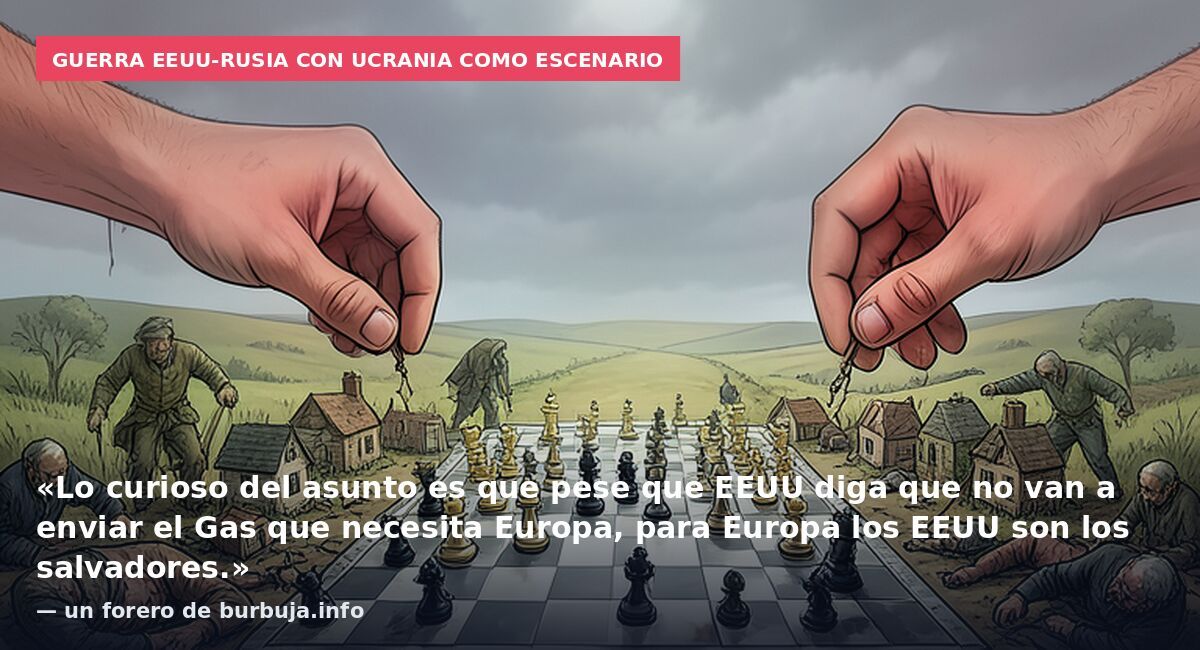 Guerra EEUU-Rusia con Ucrania como escenario: «Lo curioso del asunto es que pese que EEUU diga que no van a enviar el Gas que necesita Europa, para Europa los EEUU son los salvadores.» — un forero de burbuja.info