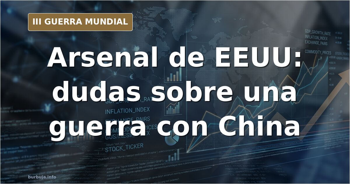 Mapa de Ucrania y del estrecho de Taiwán junto a la silueta de un portaaviones, en clave de análisis sobre el arsenal de EEUU