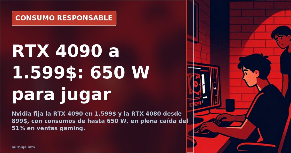 Nvidia pone la RTX 4090 a 1.599$ y la 4080 desde 899$