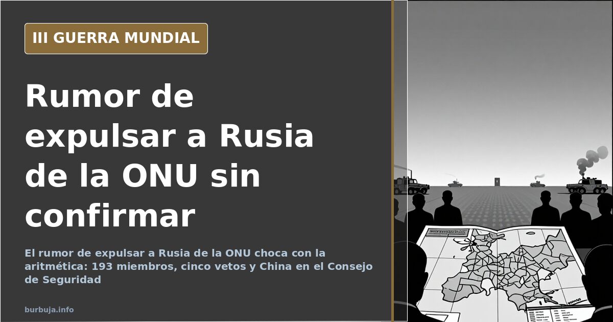 Rusia y la ONU: el rumor de expulsión que choca con el veto