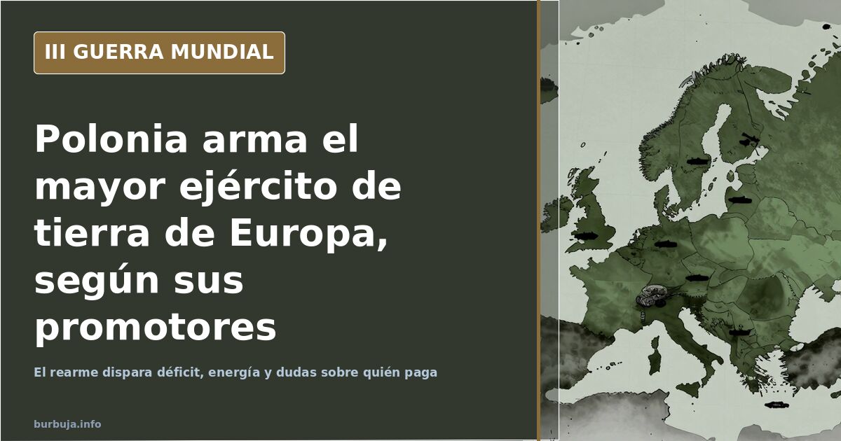 Polonia arma el mayor ejército de tierra de Europa, según sus promotores