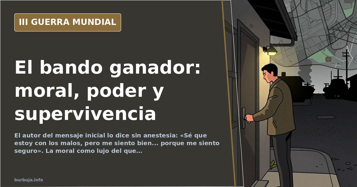 El bando ganador y la moral del que se siente seguro