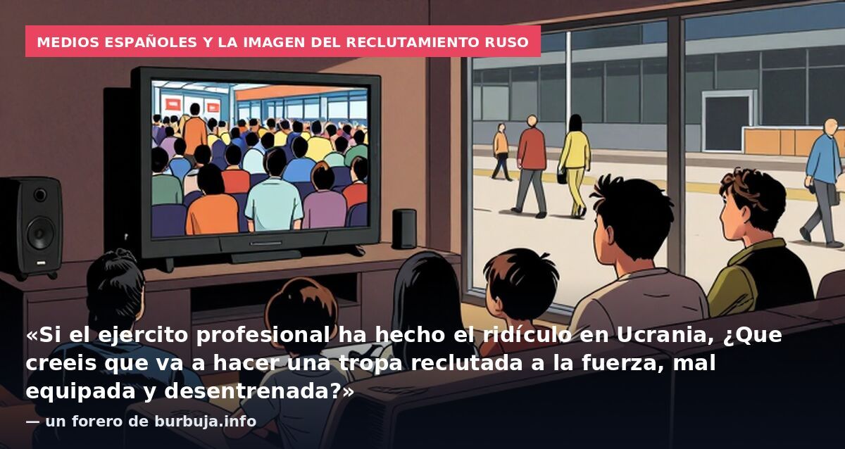 Medios españoles y la imagen del reclutamiento ruso: «Si el ejercito profesional ha hecho el ridículo en Ucrania, ¿Que creeis que va a hacer una tropa reclutada a la fuerza, mal equipada y desentrenada?» — un forero de burbuja.info