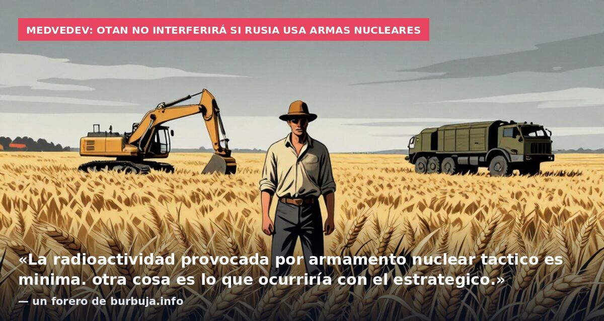 Medvedev: OTAN no interferirá si Rusia usa armas nucleares: «La radioactividad provocada por armamento nuclear tactico es minima. otra cosa es lo que ocurriría con el estrategico.» — un forero de burbuja.info