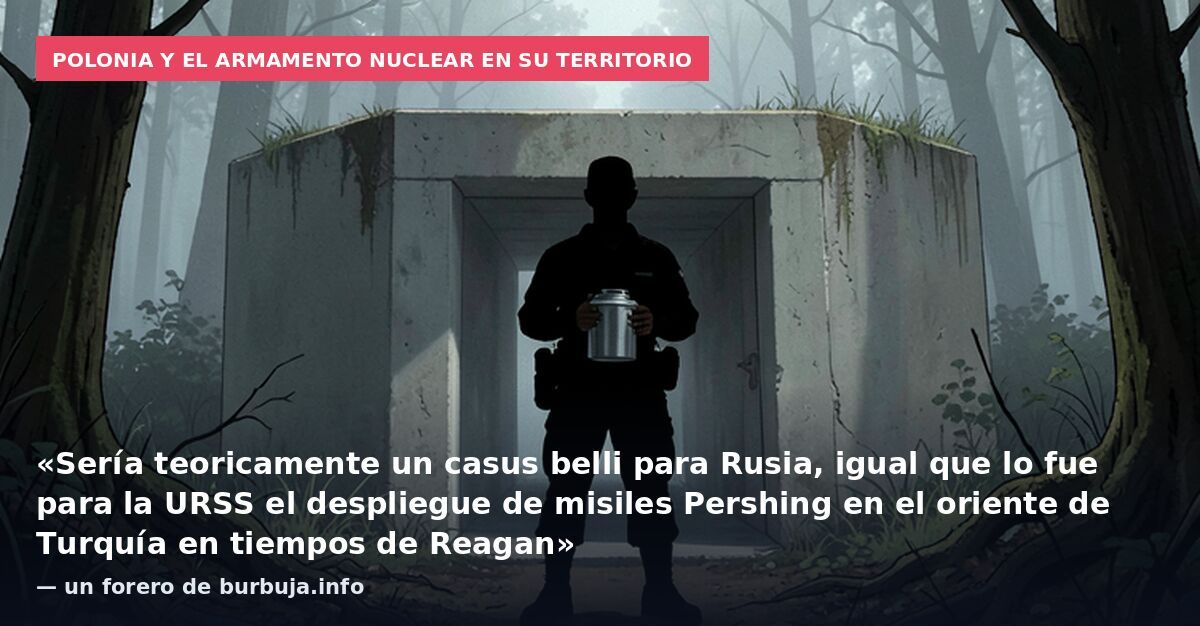 Polonia y el armamento nuclear en su territorio: «Sería teoricamente un casus belli para Rusia, igual que lo fue para la URSS el despliegue de misiles Pershing en el oriente de Turquía en tiempos de Reagan» — un forero de burbuja.info