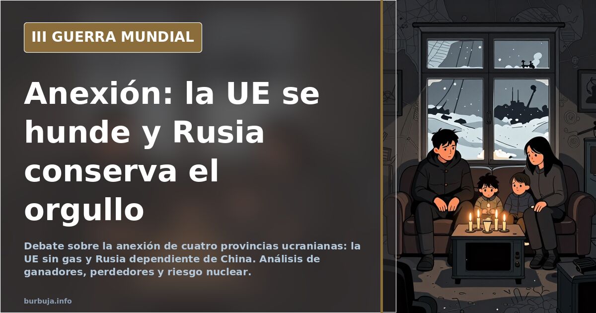 Anexión de cuatro provincias ucranianas: análisis de la UE y el gas