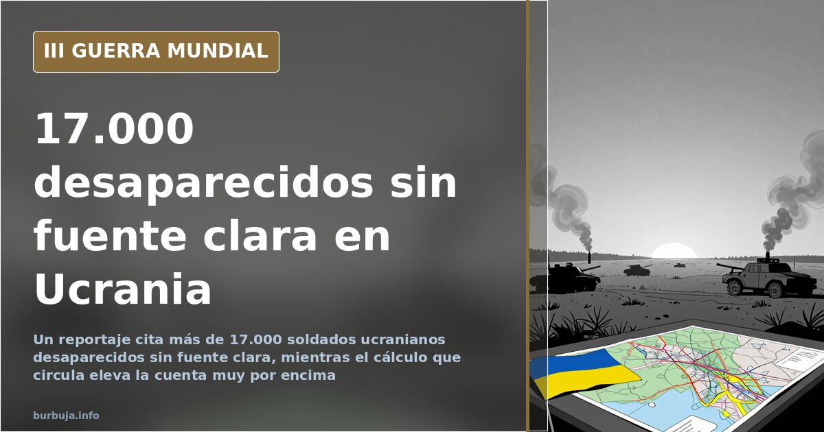 «Dicen que hay más de 17.000 soldados ucranianos desaparecidos»