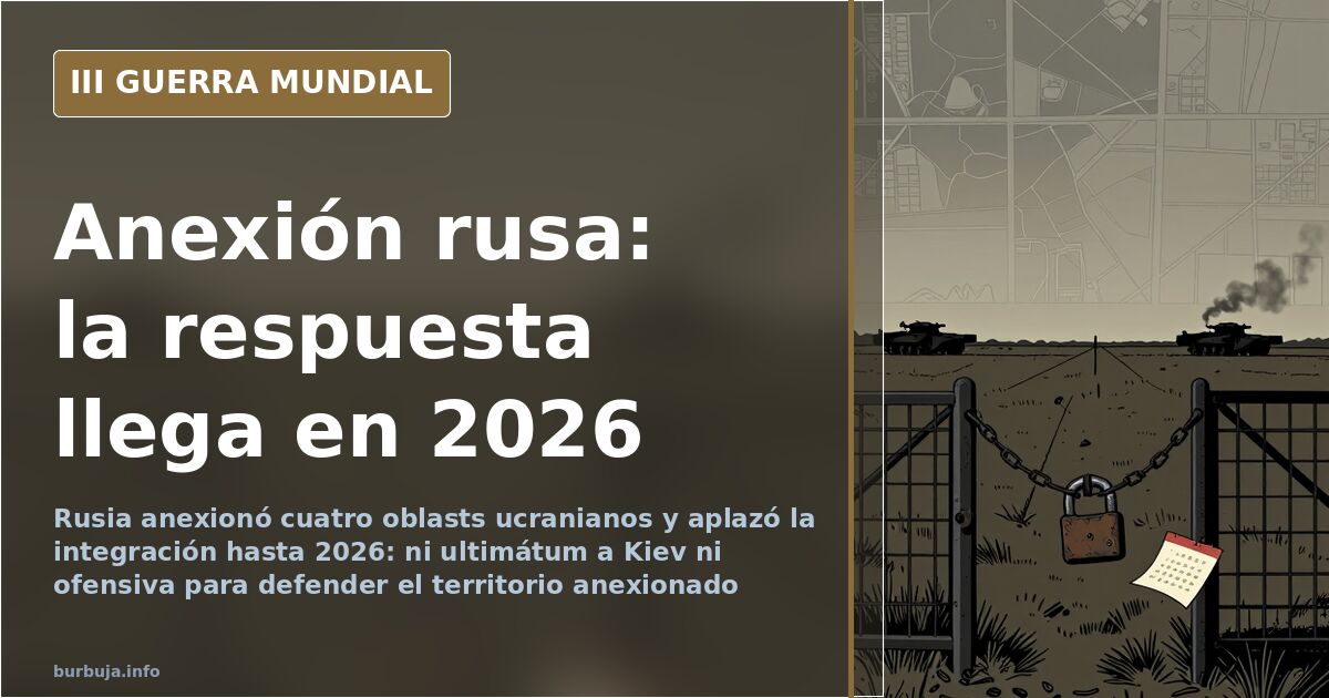 Rusia anexiona cuatro oblasts y aplaza la respuesta hasta 2026