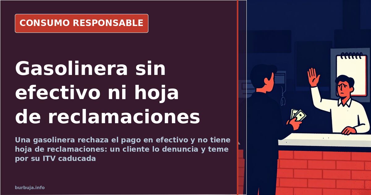 Gasolinera sin efectivo: «es sancionable», según un forero