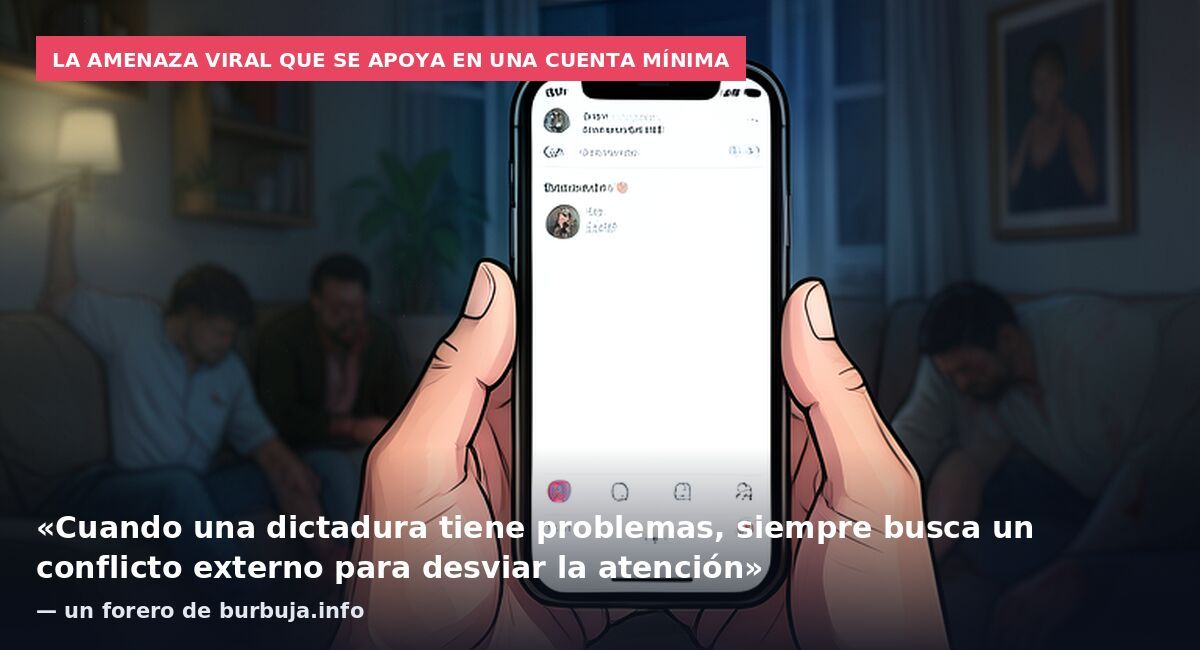 La amenaza viral que se apoya en una cuenta mínima: «Cuando una dictadura tiene problemas, siempre busca un conflicto externo para desviar la atención» — un forero de burbuja.info