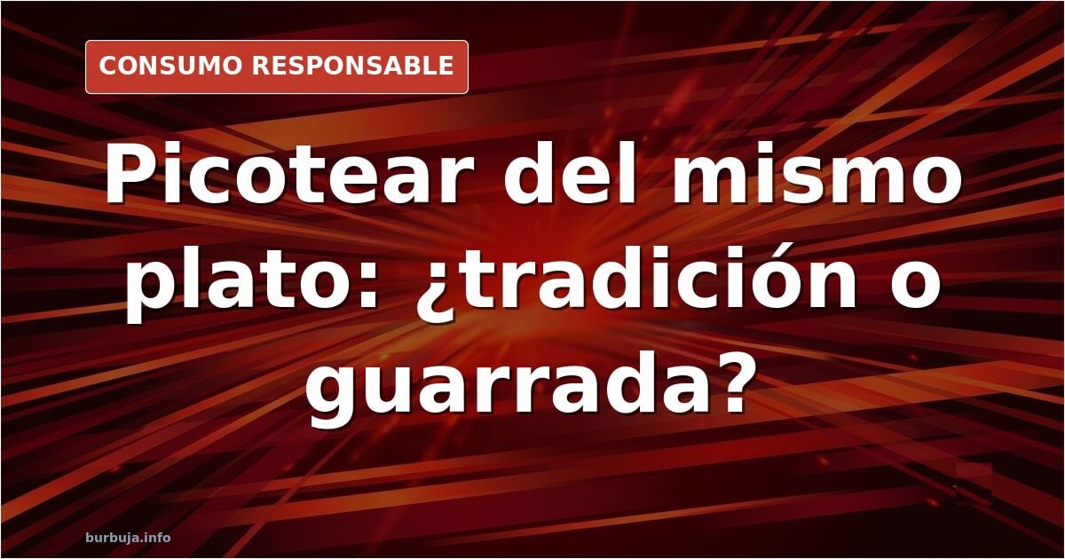 Platos de picoteo compartidos en el centro de una mesa con varias cucharas metidas en la misma fuente
