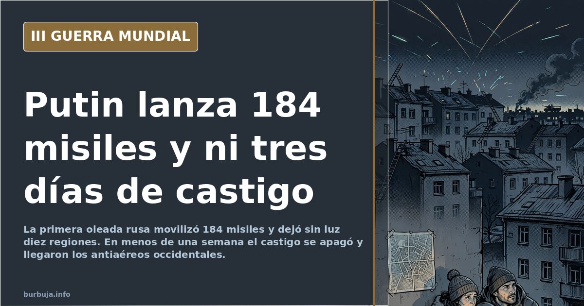 Putin lanza 184 misiles y ni tres días de castigo