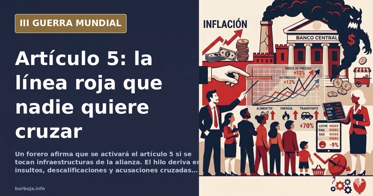 Ilustración documental desaturada de un gasoducto y una subestación eléctrica con siluetas de equipamiento militar y humo lej