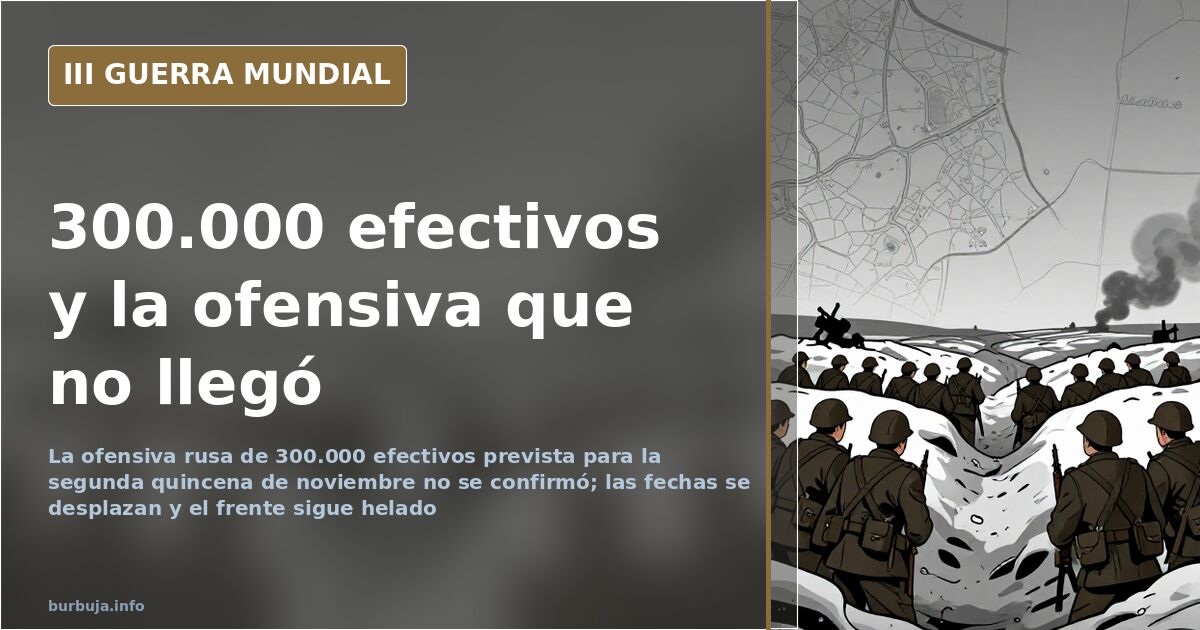La ofensiva rusa de 300.000 efectivos no llegó en noviembre