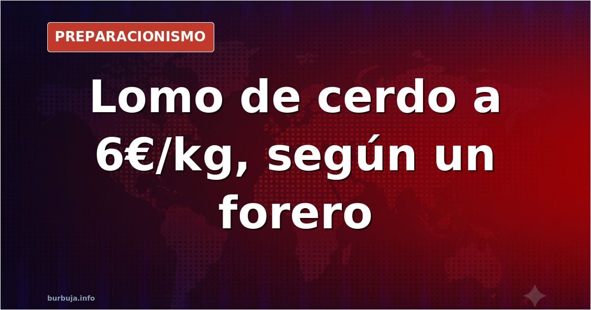 Bandeja de lomo de cerdo en la sección de carnicería de un supermercado, con su etiqueta de precio por kilo