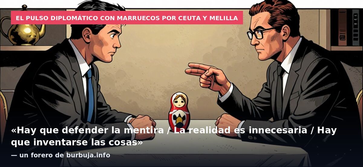 El pulso diplomático con Marruecos por Ceuta y Melilla: «Hay que defender la mentira / La realidad es innecesaria / Hay que inventarse las cosas» — un forero de burbuja.info