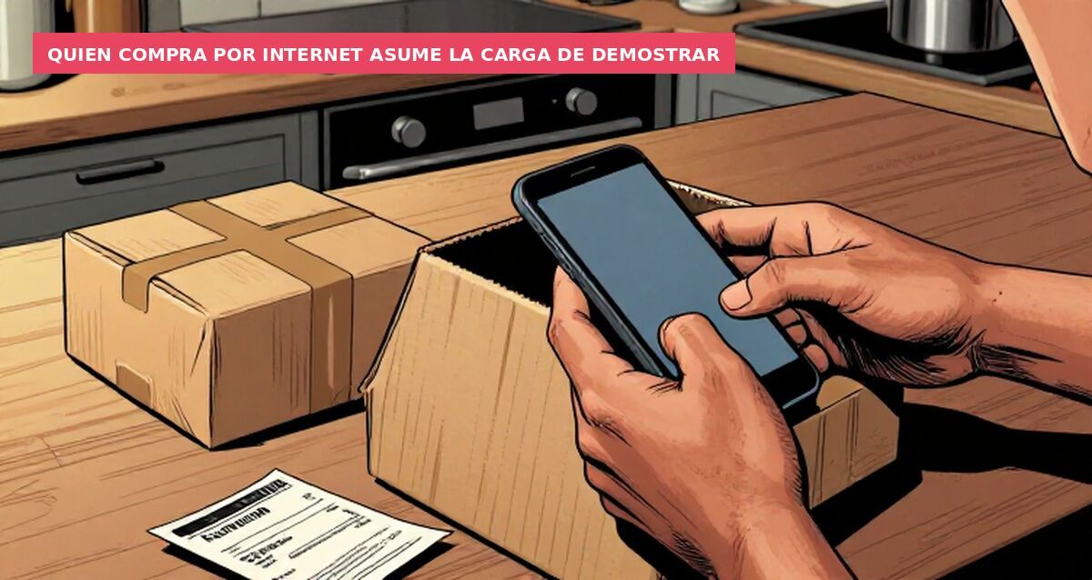 Quien compra por internet asume la carga de demostrar