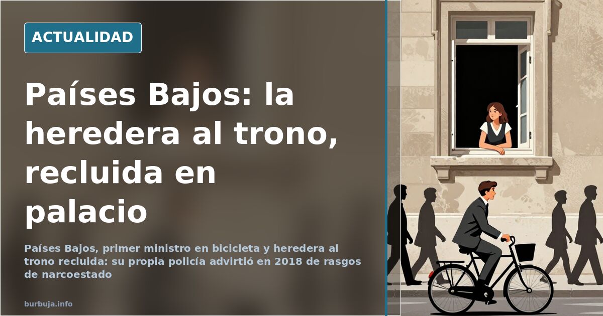 Calle neerlandesa con bicicletas aparcadas y un furgón policial al fondo, ilustración sobre el crimen organizado en Países Ba