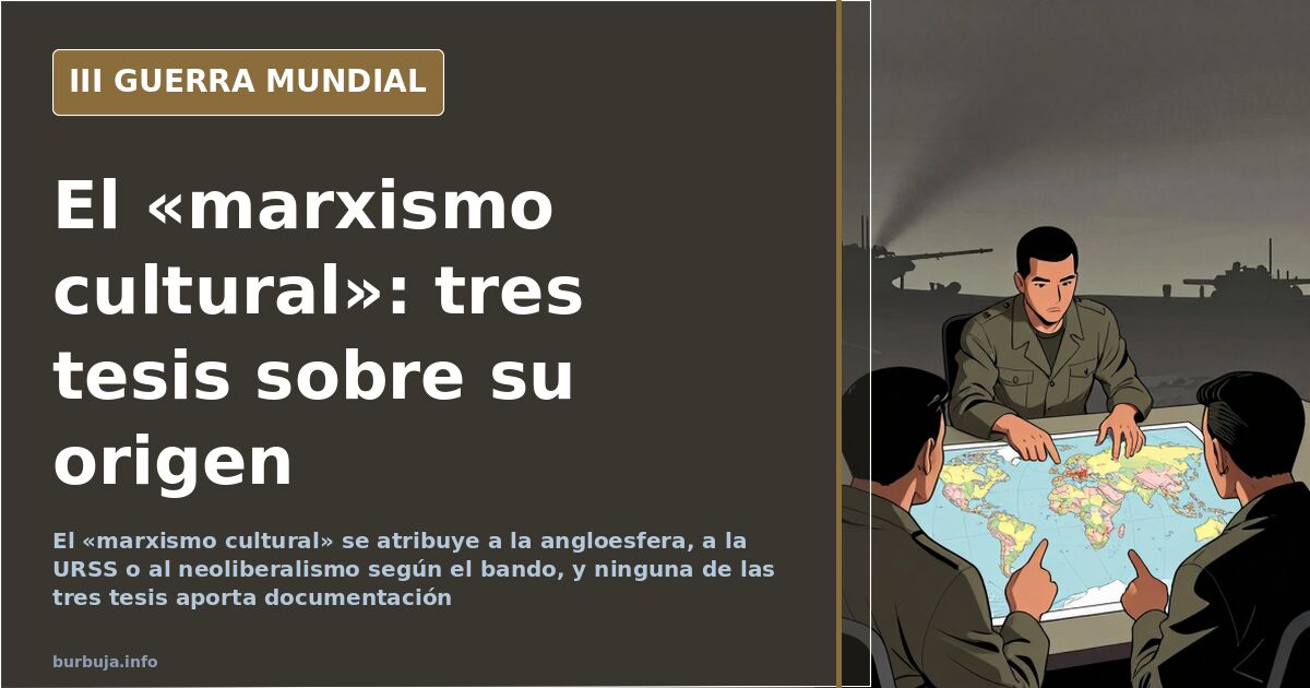 Quién financia el «marxismo cultural»: tres tesis sin prueba