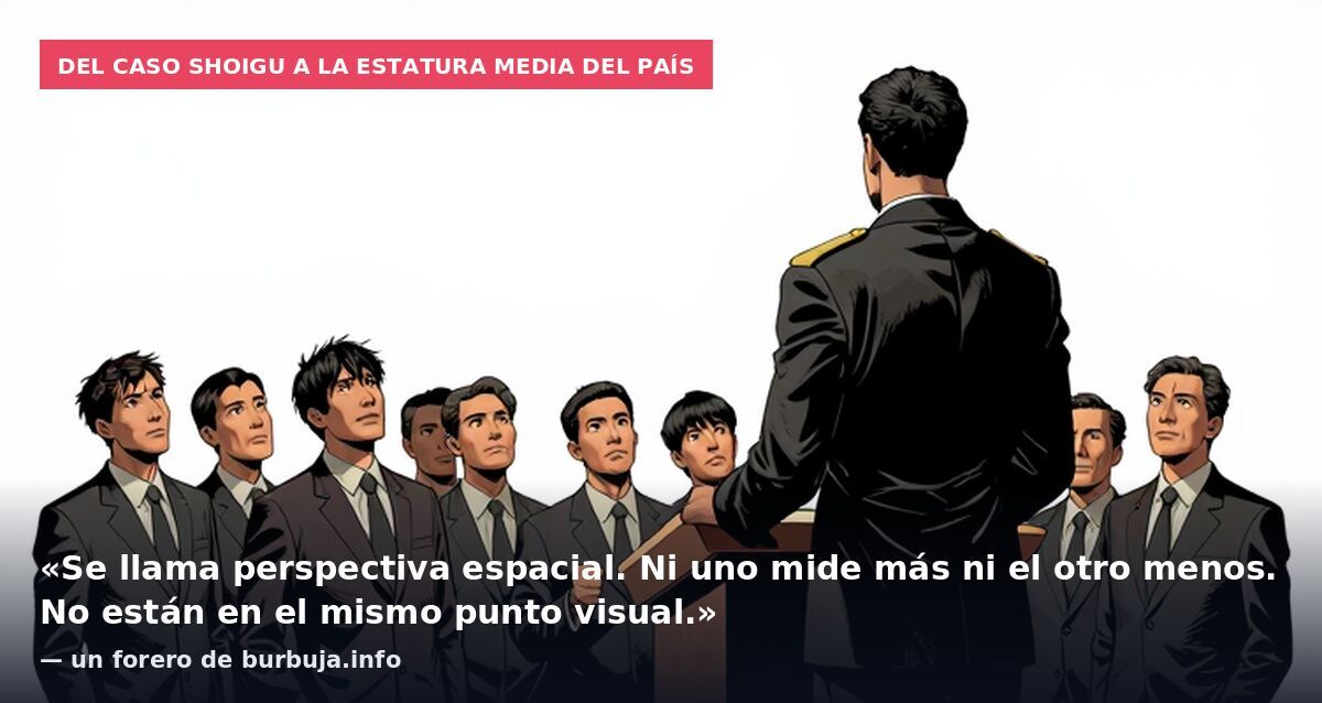 Del caso Shoigu a la estatura media del país: «Se llama perspectiva espacial. Ni uno mide más ni el otro menos. No están en el mismo punto visual.» — un forero de burbuja.info