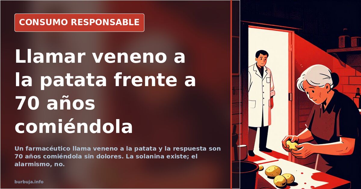 Un farmacéutico llama veneno a la patata y estalla la polémica