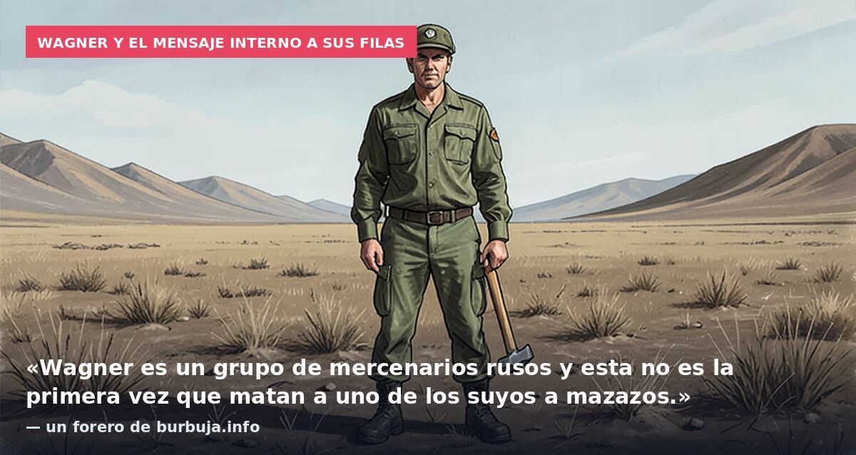 Wagner y el mensaje interno a sus filas: «Wagner es un grupo de mercenarios rusos y esta no es la primera vez que matan a uno de los suyos a mazazos.» — un forero de burbuja.info