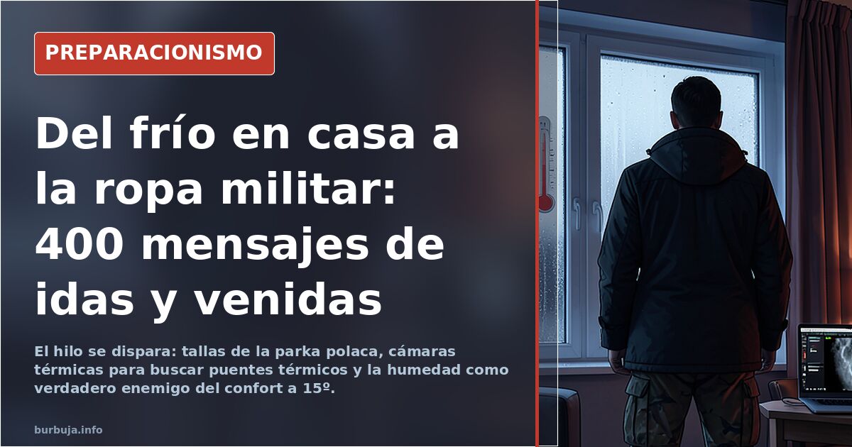 Estoy feliz en mi casa a 11º C con 70 euros surplus militar|Sobre-pantalones térmicos Bundesheer, Parka con forro Ejército Polaco y Gorra invierno BW
